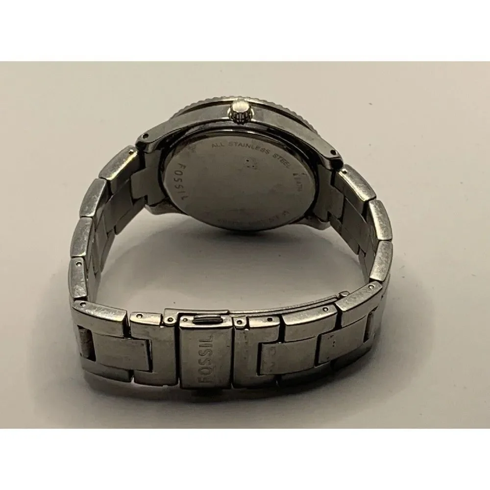 Fossil ES2860 Womens Silver Stainless Steel Analog Dial Quartz Wrist Watch KL214
